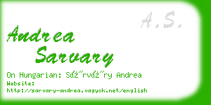 andrea sarvary business card